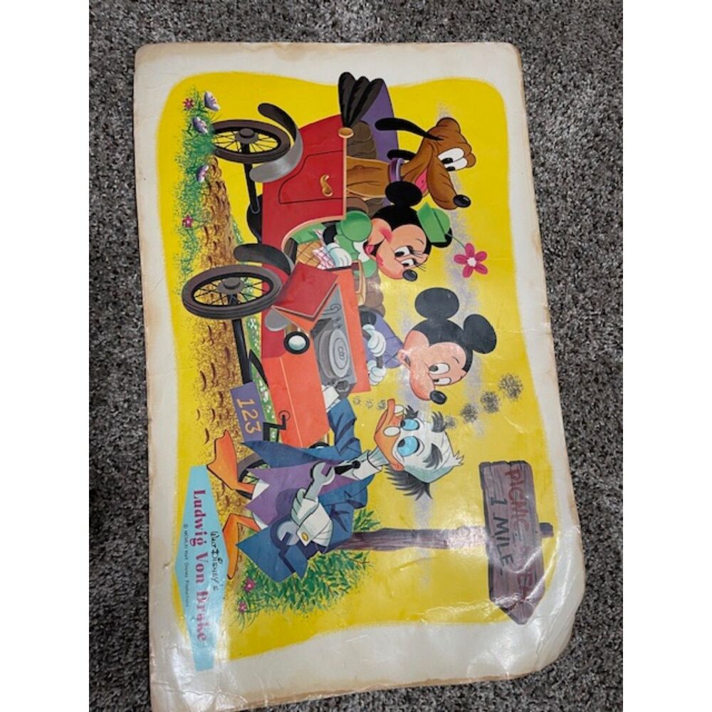 Lot of 5 Vintage 1960s Walt Disney Place Mats As-Is